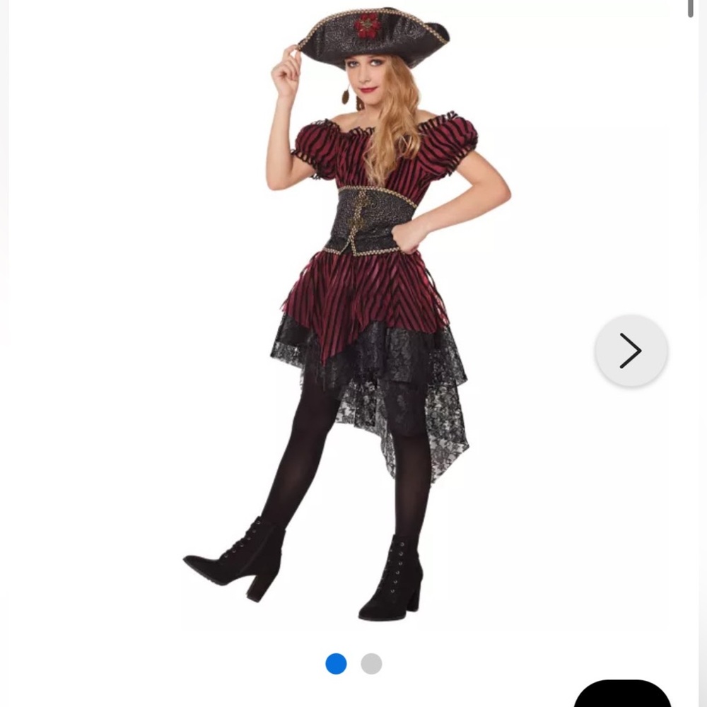 Girls Buccaneer Beauty Pirate Costume - Size XL (14-16)
